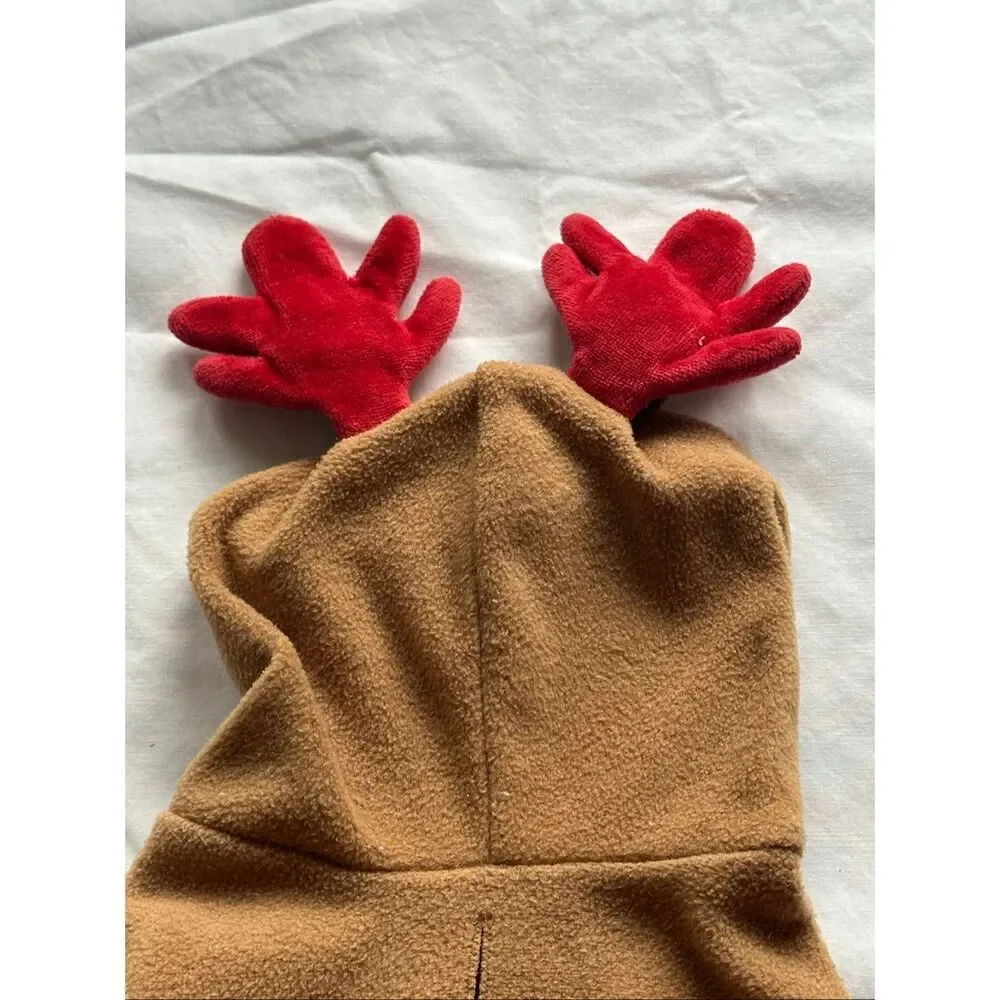 Wag-A-Tude Petco Christmas Deer Brown Red Shirt Size XS